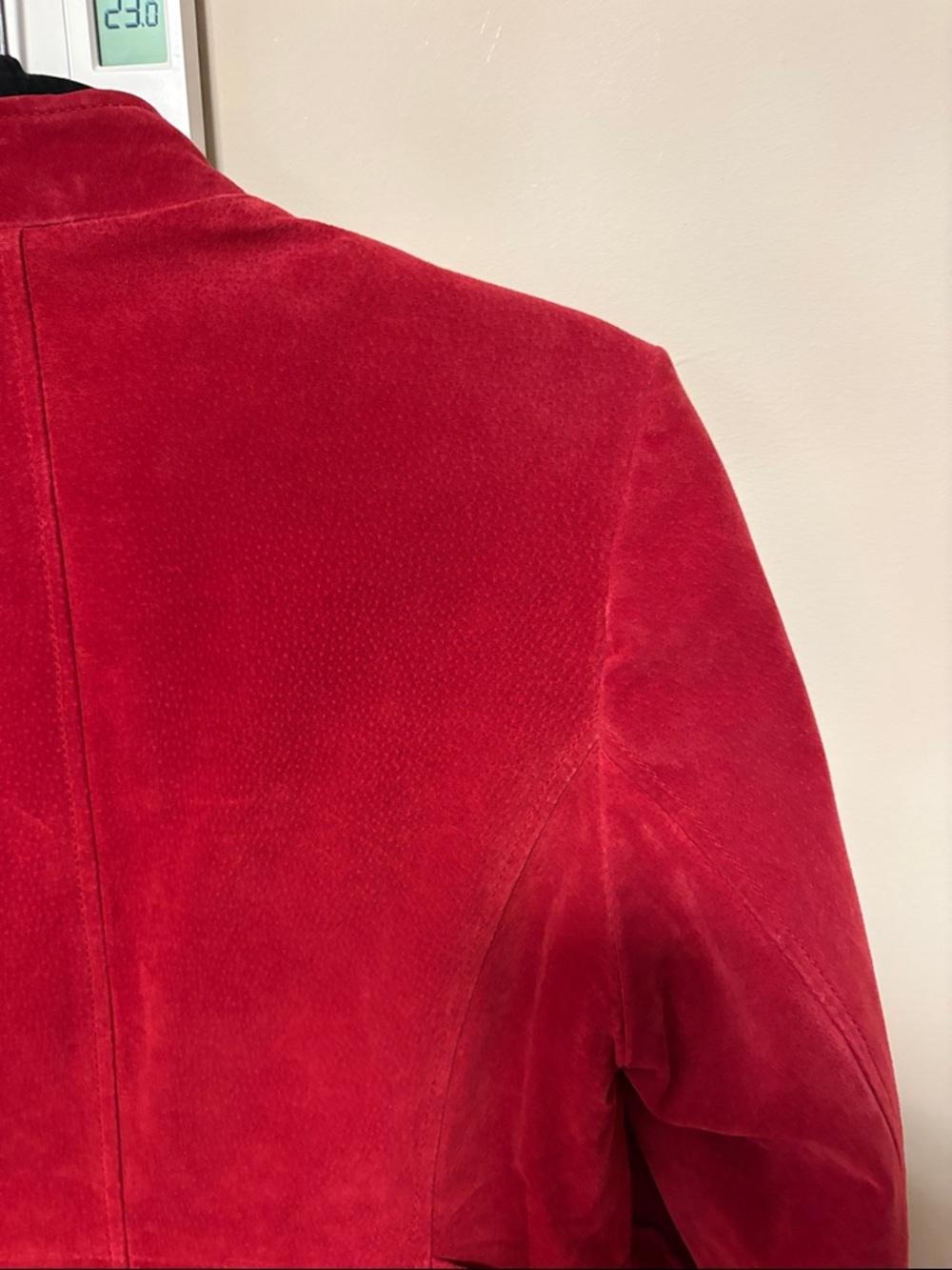 Relativity Red Suede Zip-Front Jacket - Picture 13 of 16